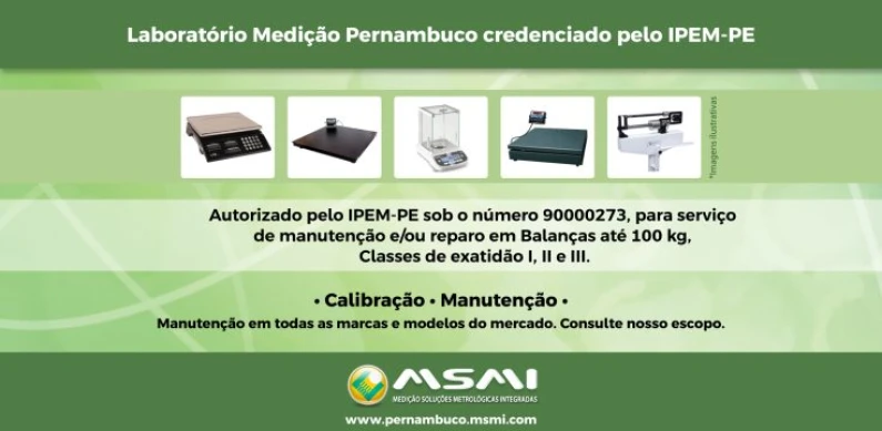 Medição Pernambuco autorizada pelo IPEM-PE