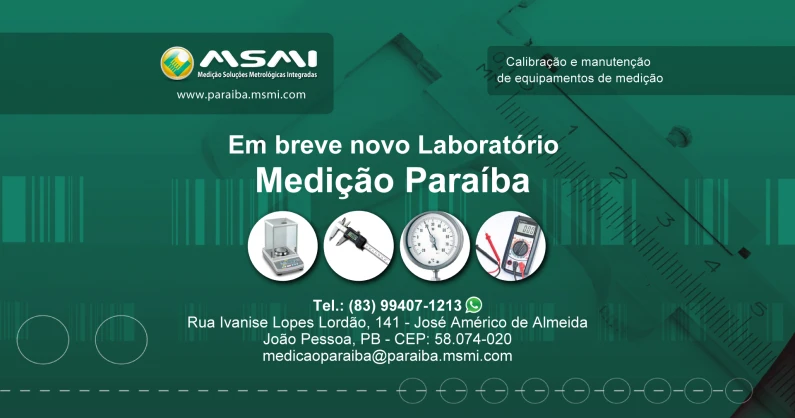 Em breve Nova Unidade Medição Paraíba