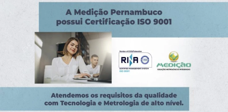 O Laboratório Medição Pernambuco é certificado ISO 9001