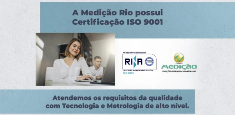 O Laboratório Medição Rio é certificado ISO 9001