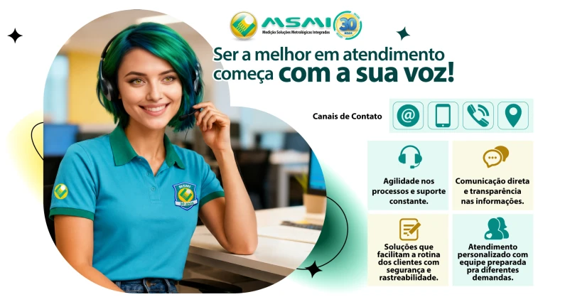 Ser a melhor em atendimento começa com a sua voz!