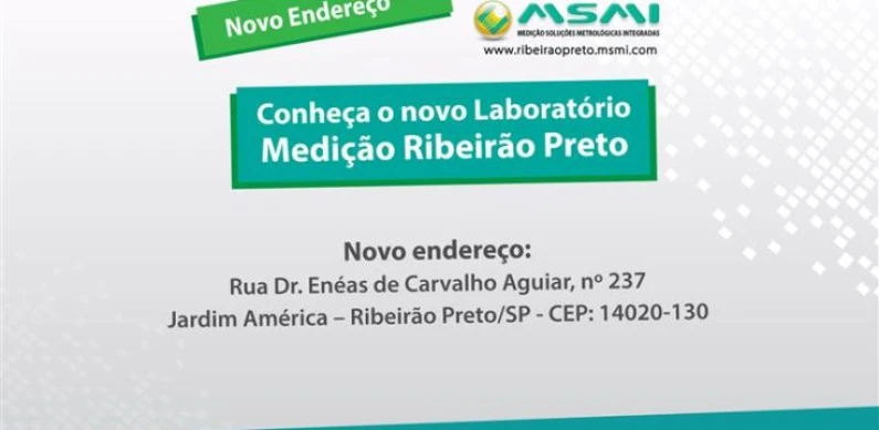 Novo Endereço da Medição Ribeirão Preto